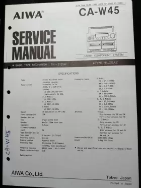 CA-W45 AIWA Stereo Service Manual