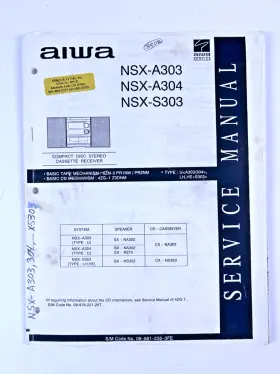 CX-NV21AIWA AIWA Service Repair Manual Cd Stereo Receiver