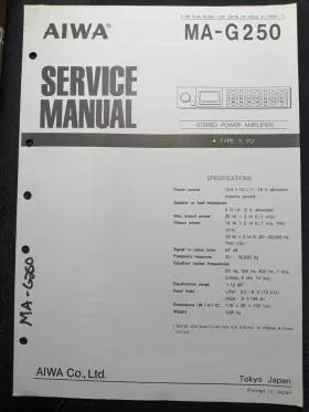 MA-G250 AIWA Stereo Power Amplifier Service Manual