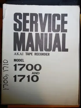 1700-1710 AKAI Reel Service Manual Whilte