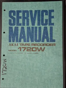 1720W-1720L AKAI Tape Recorder Service Manual