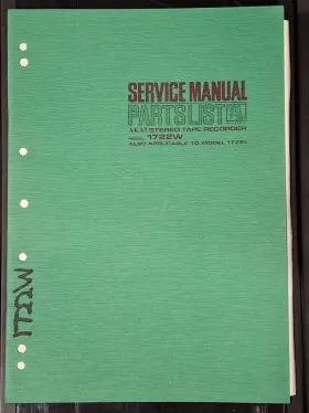 1722W-1722L AKAI Stereo Tape Recorder Service Manual