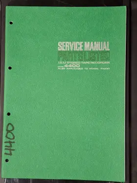 4400-4400D AKAI Stereo Tape Recorder Service Manual