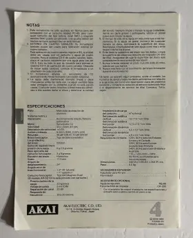 570330-20 AKAI Drive Turntable Manual Operator #2