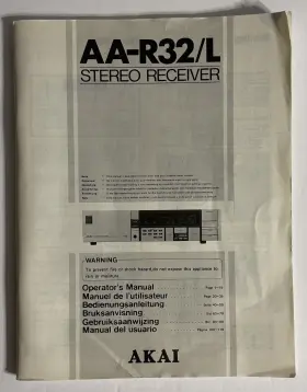 570921-03 AKAI Stereo Receiver Manual Operator