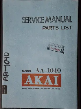 AA-1040 AKAI Stereo Receiver Service Manual