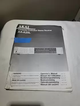 AA-A25L AKAI Owners Manual Controlled Stereo Receiver