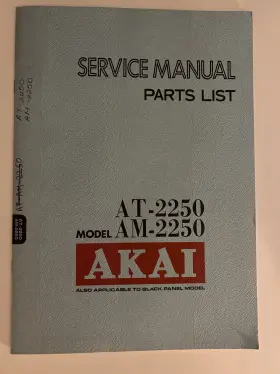 AT-2250-AM-2250 AKAI Service Manual Stereo Tuner Integrated