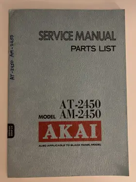 AT-2450-AM-2450 AKAI Service Manual Stereo Tuner Integrated