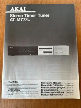 AT-M77-L AKAI Stereo Timer Tuner Service Manual