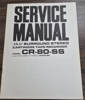 CR80SS AKAI Cartridge Tape Recorder Service Manual