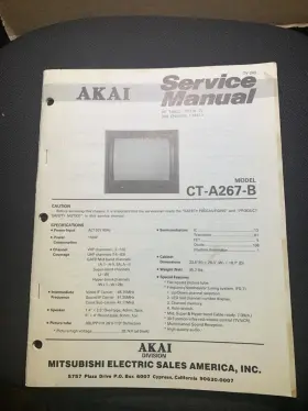 CT-A267-B AKAI Service Manual Mitsubishi Table Tv