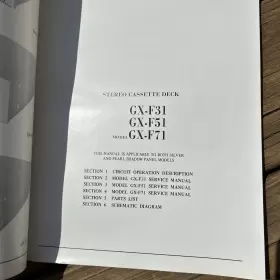 GX-F51 AKAI Service Manual Cassette Deck #2