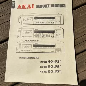 GX-F51 AKAI Service Manual Cassette Deck
