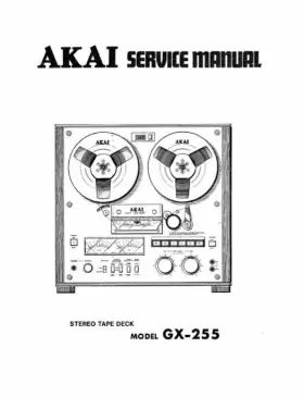 GX-225 AKAI Tape Deck Owners Manual Service #3