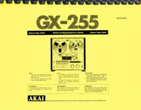 GX-225 AKAI Tape Deck Owners Manual Service