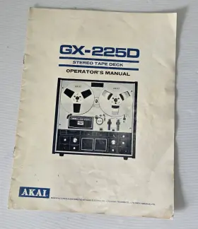 GX-2250 AKAI Reel Owners Manual