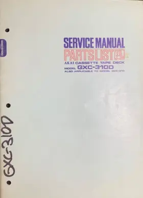 GX-310D AKAI Service Manual Cassette Tape Deck