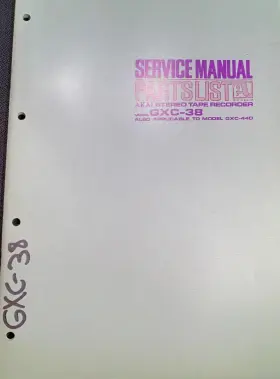 GX-38 AKAI Cassette Deck Service Manual Teac Pioneer Roberts