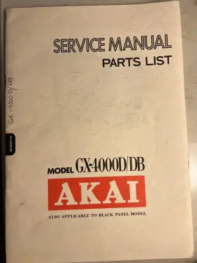 GX4000D-DB AKAI Reel Service Manual