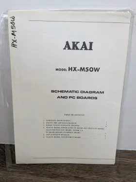 HX-M50W AKAI Cassette Deck Schematic Boards Manual