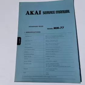 MM-77 AKAI Service Manual Schematic Microphone Mixer
