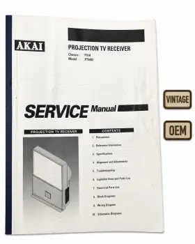 PT5492 AKAI Service Manual Projection Tv Chassis Schematics