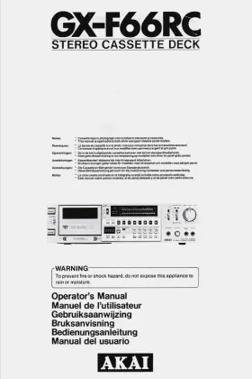 RT-909 AKAI Stereo Cassette Deck Operator Manual