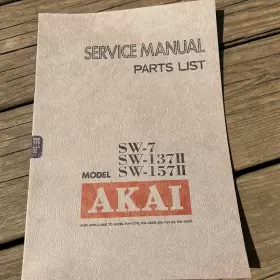 SW-7 AKAI Service Manual Speakers