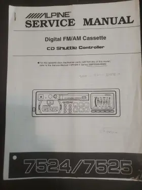 7524-7525 ALPINE Service Manual Foldouts Cassette Deck