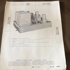 A-340A ALTEC LANSING Photofact Folder Manual Amplifier Set