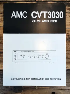 CVT3030 AMC Cvt Valve Tube Amplifier Owners User Manual