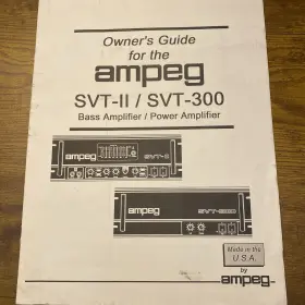 SVT-2 AMPEG Owners Bass Amp Poweru Manuals Power