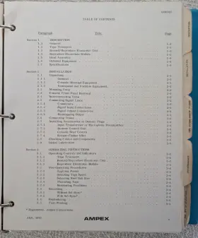4890301 AMPEX Recorder Reproducer Operation Manual #3