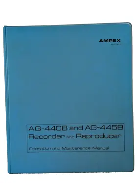 4890301 AMPEX Recorder Reproducer Operation Manual