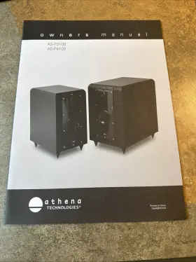 AS-P3100 ATHENA TECHNOLOGIES Owners Manual Speakers