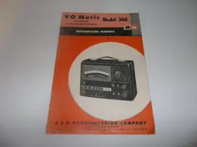 1077 B-K Vo Matic Automatic Volt Milliammeter Instruction