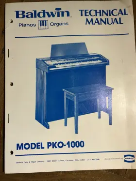 PKO-1000 BALDWIN Organ Keyboard Orchestra Service Technical