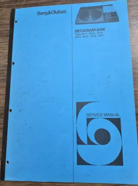 5611-5617 BANG OLUFSEN Beogram Service Manual