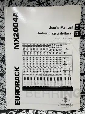 MZ2004A BEHRINGER Eurorack Mic Line Mixer User Manual