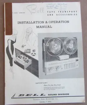T-220 MANUAL Tape Transport Operation