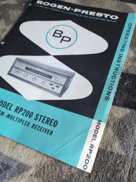 BP200 BOGEN Radio Owners Operating Service Manual Fm Am Nos #2