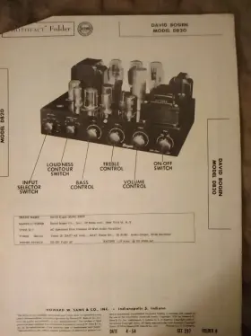 DB15-DB20 BOGEN Amplifier Service Manual Sams Photofact