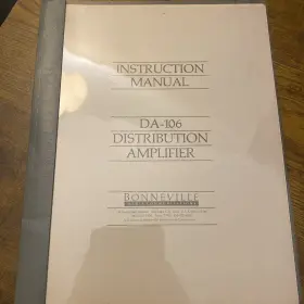 DA-106 BONNEVILLE Instruction Manual Distribution Amplifier