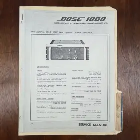 1600VI BOSE Power Amplifier Service Manual