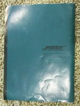PN142093 BOSE Speaker Owners #2