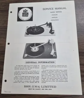 AA50-5 BSR Turntable Service Manual