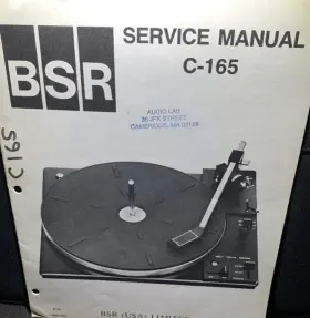 C-165 BSR Turntable Service Manual
