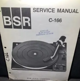 C-166 BSR Turntable Service Manual