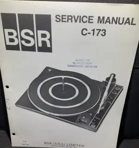 C-173 BSR Turntable Service Manual